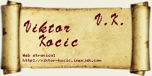 Viktor Kočić vizit kartica
